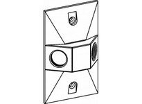 Orbit RE-2-W W/P RECT. COVER 2 1/2 THREAD HOLES - WH