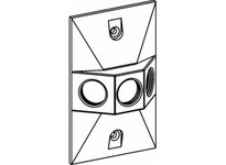 Orbit RE-3-W W/P RECT. COVER 3 1/2 THREAD HOLES - WH