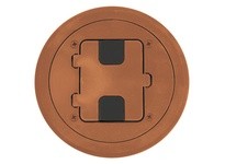Hubbell Wiring RF406BN FLOOR BOX FLANGE AND DOOR BROWN
