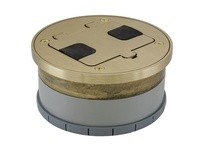 Hubbell Wiring RF409BR FLOOR BOX FLNG AND DOOR TILE TRIM BRASS | Industrial Supplies