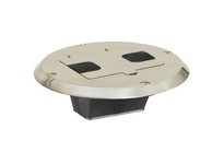 Hubbell Wiring RF506AL FLOOR BOX FLNG AND DOOR ALMOND