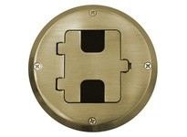 Hubbell Wiring RF515BP FLOOR BOX KIT WOOD FLR TYPE BRASS PLT | Durable Solutions