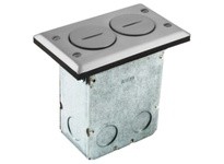 Hubbell Wiring RF6500NI FLOOR BOX KIT 15A DUPLEX Nickel Plate | Industrial Supplies