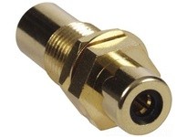 Hubbell Wiring RFGBK100 CONN GOLD RCA F/F BK 100PK