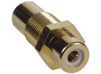 Hubbell Wiring RFGW100 CONN GOLD RCA F/F WH 100PK