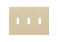 Hubbell Wiring RFW3I WALLPLATE 3G TOG SNAP-ON IVORY | YarinInd