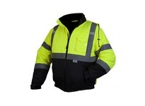 Pyramex RJ3210X5 Type R - Class 3 Hi-Vis Lime Bomber Jacket with Quilted Lining 5X LargeType R - Class 3 Hi-Vis Lime Bomber Jack