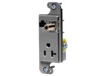 Hubbell Wiring RJ620GYTR JLOAD 20A Media Outlet TR Gray | Industrial Supplies