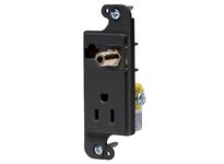 Hubbell Wiring RJ650BKTR JLOAD 15A Media Outlet TR Black | Reliable Industrial Supplies