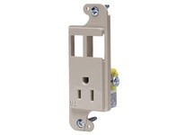 Hubbell Wiring RJ65LATR JLOAD 15A RECEPT TR & 2 PORTS LA