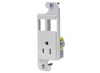 Hubbell Wiring RJ65WTR JLOAD 15A Receptacle & 2 Ports - White | YarinInd