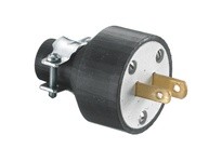 Hubbell Wiring RP648 PLUG 1-15P 15A 125V 2W .40" CORD WH