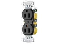 Hubbell Wiring RR15BK RESI DUP RCPT 15A 125V PUSH | YarinInd