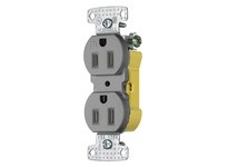 Hubbell Wiring RR15EGYTR RCPT DUP TR 15A 125V PUSHTERM GY
