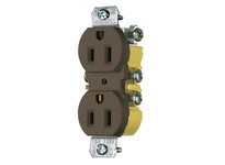 Hubbell Wiring RR15K RESI DUP RCPT 15A 125 LESS EARS BR