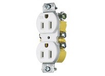 Hubbell Wiring RR15KWTR RCPT DUP TR 15A 125V CUT EARSWH