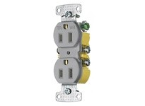 Hubbell Wiring RR15SGYWRTR RCPT DUP WRTR 15A 125V GRAY