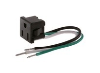 Hubbell Wiring RR374 RECEPT SINGLE 5-15 SNAP IN BLACK | Industrial Supplies
