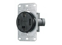 Hubbell Wiring RR430F RECPT SB 30A 125/250V 3P4W FLNG BK