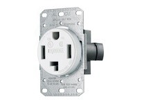 Hubbell Wiring RR430FW RECPT SB 30A 125/250V 3P4W FLNG WH