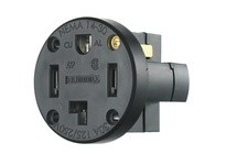 Hubbell Wiring RR430PM RCPT SB 30A 125/250V 3P4W PAN MT BK | YarinInd