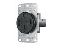 Hubbell Wiring RR450F RECPT SB 50A 125/250V 3P4W FLNG BK