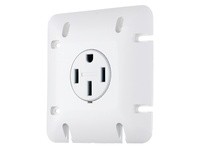 Hubbell Wiring RR450WIPCN RECPT SB 50A 125/250V FLNG WH W/PLT