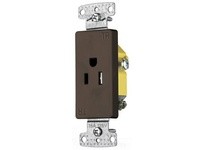 Hubbell Wiring RRD151TR RESI SGL RCPT 15A 125V DEC TR BN