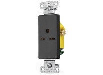 Hubbell Wiring RRD155BK RESI SGL RCPT 15A 250V S GRND DEC BK