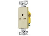 Hubbell Wiring RRD155I RESI SGL RCPT 15A 250V S GRND DEC IV