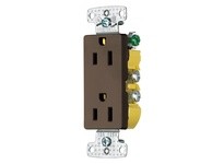 Hubbell Wiring RRD15S RESI DUP RCPT 15A 125V DEC S GRD BR