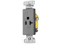 Hubbell Wiring RRD201GY RESI SGL RCPT 20A 125V S GRND DEC GY | Industrial Supplies