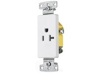 Hubbell Wiring RRD201W RESI SGL RCPT 20A 125V S GRND DEC WH | Industrial Supplies