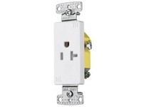 Hubbell Wiring RRD201WTR RESI SGL RCPT 20A 125V DEC TRWH