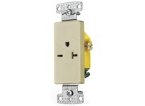 Hubbell Wiring RRD205I RESI SGL RCPT 20A 250V S GRND DEC IV