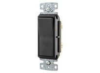 Hubbell Wiring RSD115BK RESI ROCKER SW SP 15A 120/277V BK | Premium Electrical Supplies