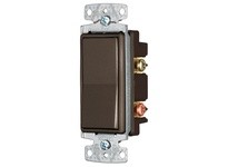 Hubbell Wiring RSD215 RESI ROCKER SW DP 15A 120/277V BR