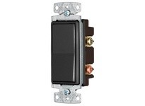 Hubbell Wiring RSD215BK RESI ROCKER SW DP 15A 120/277V BK