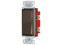 Hubbell Wiring RSD415 RESI ROCKER SW 4W 15A 120/277V BR
