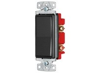 Hubbell Wiring RSD415BK RESI ROCKER SW 4W 15A 120/277V BK | Industrial Supplies