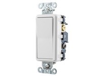 Hubbell Wiring RSD415W RESI ROCKER SW 4W 15A 120/277V WH