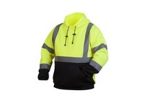 Pyramex RSSH3210L Type R - Class 3 Hi-Vis Lime Pullover Sweatshirt with Black Bottom LargeType R - Class 3 Hi-Vis Lime Pullover 