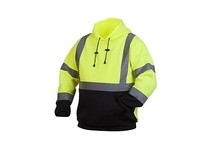 Pyramex RSSH3210M Type R - Class 3 Hi-Vis Lime Pullover Sweatshirt with Black Bottom MediumType R - Class 3 Hi-Vis Lime Pullover
