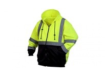 Pyramex RSZH3210X4 Type R - Class 3 Hi-Vis Lime Zipper Sweatshirt 4X | YarinInd