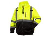Pyramex RSZH3310M Type R - Class 3 Hi-Vis Lime Sweatshirt | Premium Safety Gear
