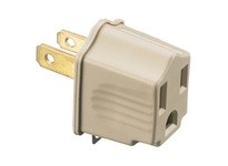 Hubbell Wiring RT200 Adapter 15A 2Wire-15A 3Wire 125V White | Industrial Supplies