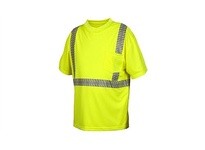 Pyramex RTS2310X4 Type R - Class 2 Hi-Vis Lime T-Shirt with Broken Heat Sealed Tape 4X LargeType R - Class 2 Hi-Vis Lime T-Shirt