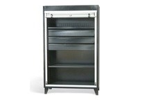 StrongHold RU-15529 Roll-Up Door Cabinet with Drawers 48x24x72 2 Shelves