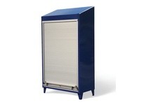 StrongHold RU-15532 Roll-Up Door Cabinet with Slope Top 60x24x72 4 Shelves