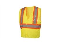 Pyramex RVHL2710BRX5 Type R - Class 2 Hi-Vis Lime Safety Vest 5XL | YarinInd